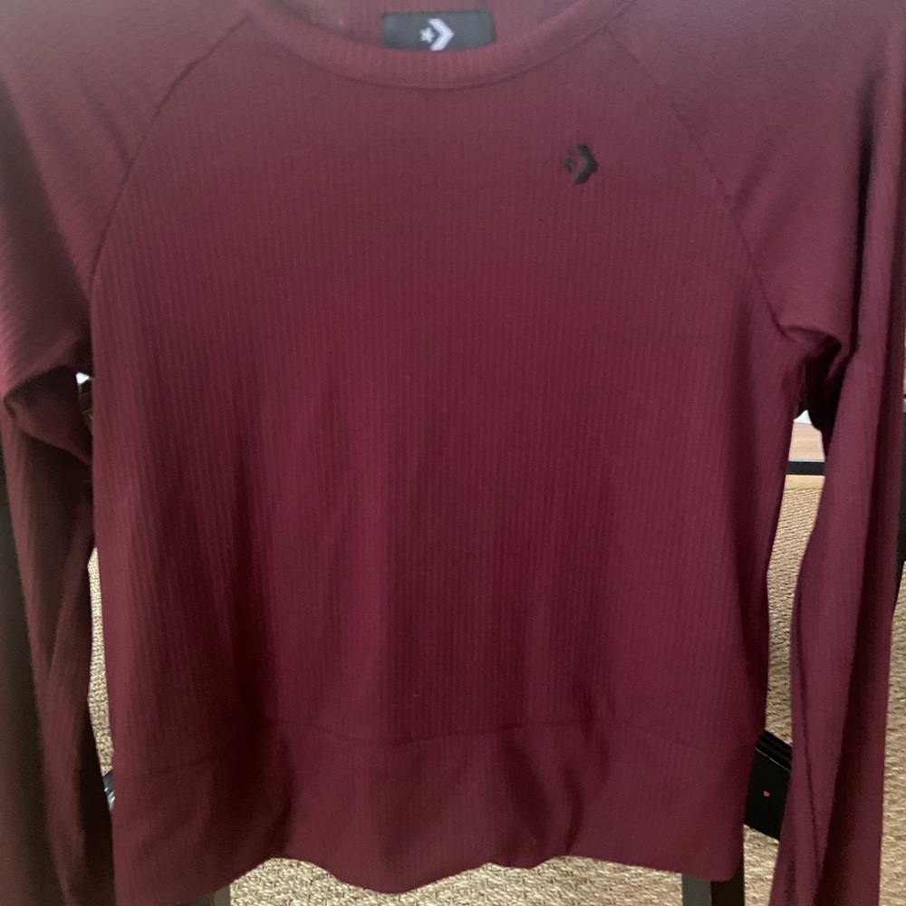 Converse Kid’s Burgundy Long Sleeve Top